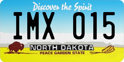 ND license plate IMX015