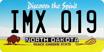 ND license plate IMX019