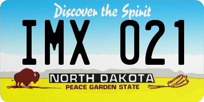 ND license plate IMX021