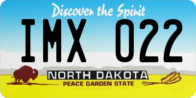 ND license plate IMX022