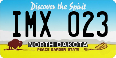 ND license plate IMX023
