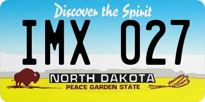 ND license plate IMX027