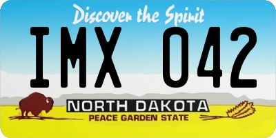ND license plate IMX042