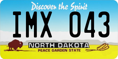ND license plate IMX043