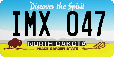 ND license plate IMX047