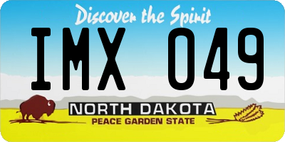 ND license plate IMX049