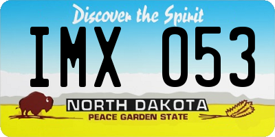 ND license plate IMX053