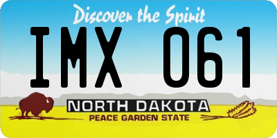 ND license plate IMX061