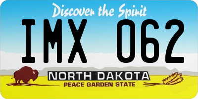 ND license plate IMX062