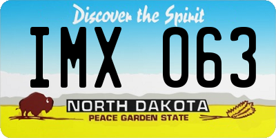 ND license plate IMX063