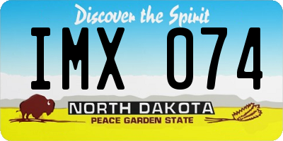 ND license plate IMX074