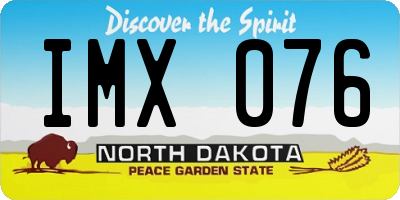 ND license plate IMX076