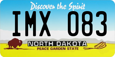 ND license plate IMX083