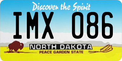 ND license plate IMX086