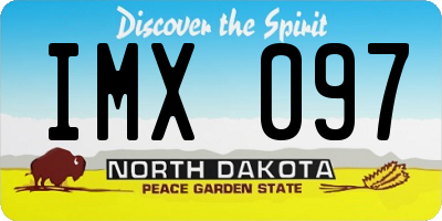 ND license plate IMX097