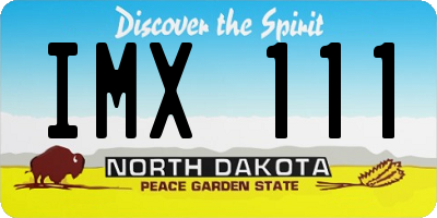 ND license plate IMX111