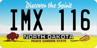 ND license plate IMX116