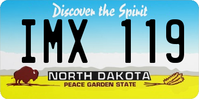 ND license plate IMX119
