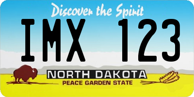 ND license plate IMX123