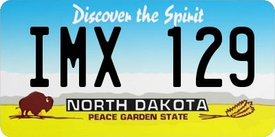 ND license plate IMX129