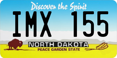 ND license plate IMX155