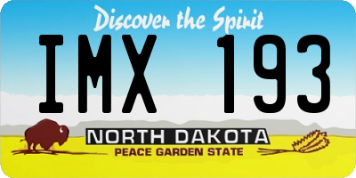 ND license plate IMX193