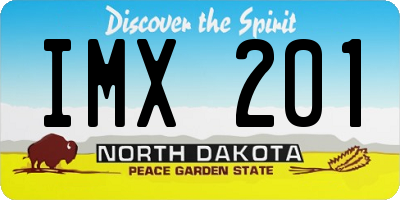 ND license plate IMX201