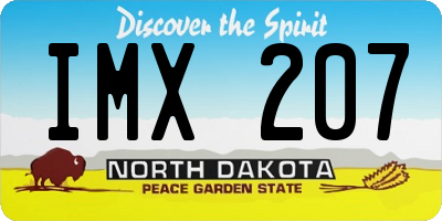 ND license plate IMX207