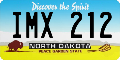 ND license plate IMX212