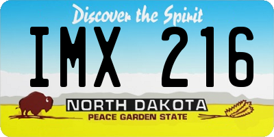 ND license plate IMX216