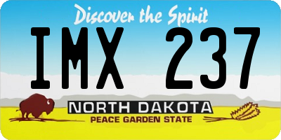 ND license plate IMX237