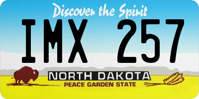 ND license plate IMX257