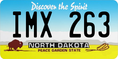ND license plate IMX263