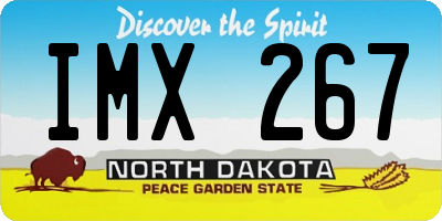 ND license plate IMX267