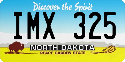 ND license plate IMX325