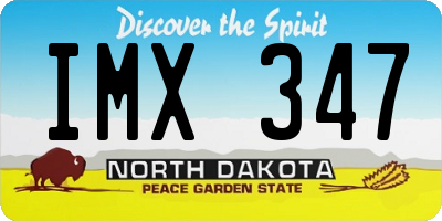 ND license plate IMX347
