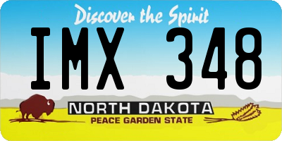 ND license plate IMX348