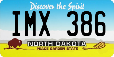 ND license plate IMX386