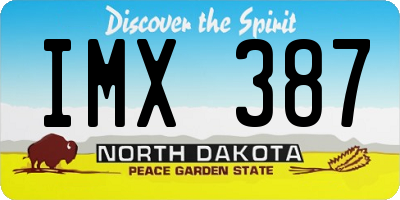 ND license plate IMX387
