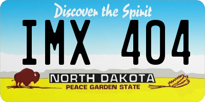 ND license plate IMX404