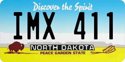 ND license plate IMX411