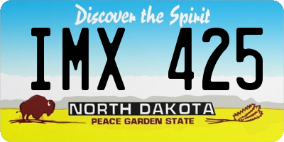 ND license plate IMX425