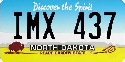 ND license plate IMX437