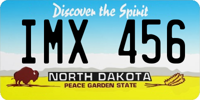 ND license plate IMX456