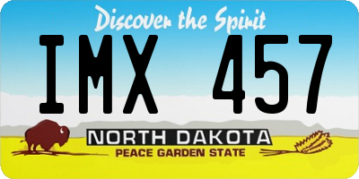 ND license plate IMX457