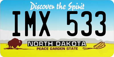 ND license plate IMX533