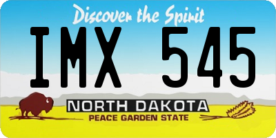 ND license plate IMX545