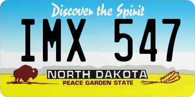 ND license plate IMX547