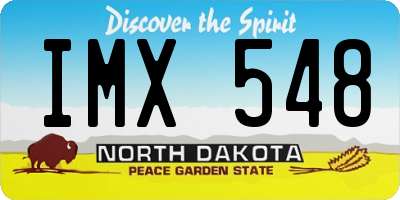 ND license plate IMX548