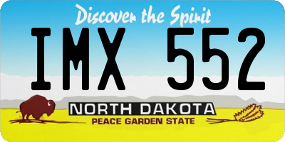 ND license plate IMX552